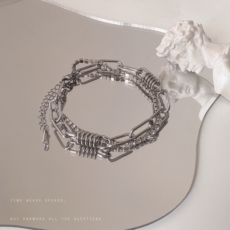 Lắc Tay Xích Hạt Pha Lê 2 Lớp