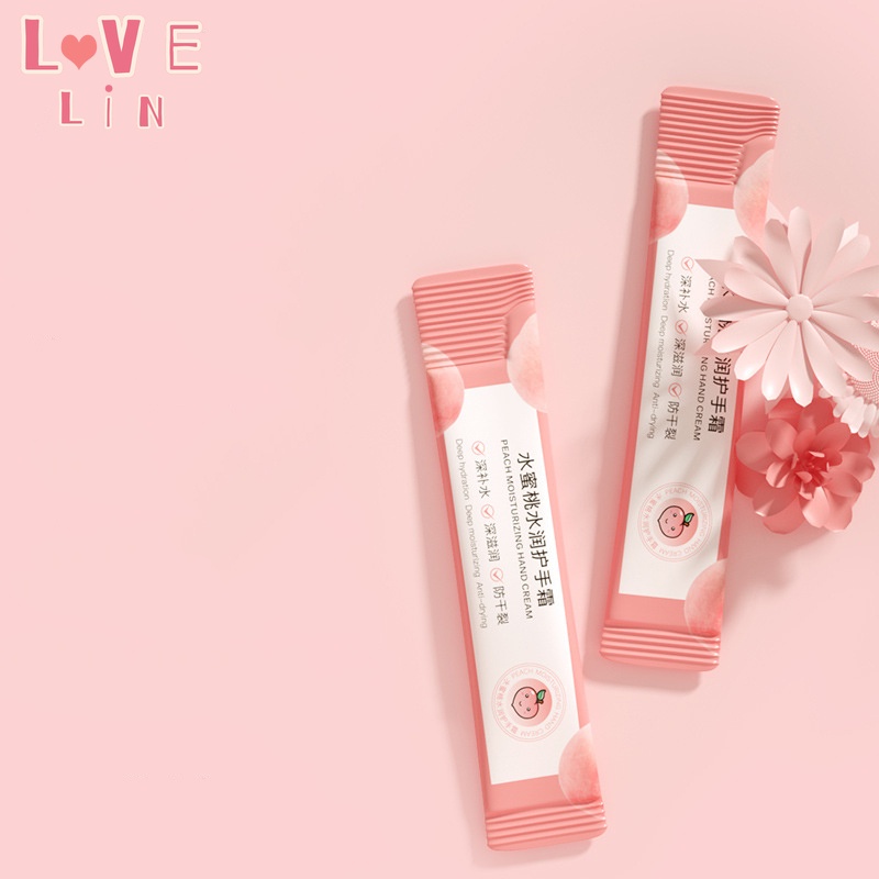 [Lovelin] Hộp 20 Gói Kem Dưỡng Ẩm Da Tay Chiết Xuất Đào Mùa Thu Và Mùa Đông