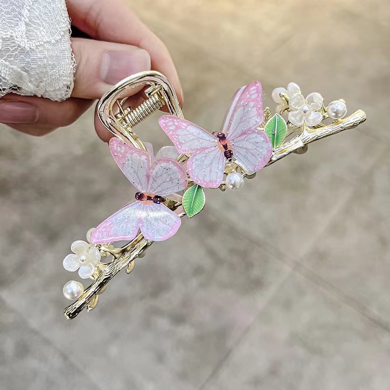 Kẹp TóC HìNh Hoa Lá Bươm BướM ĐíNh Kim Cương Giả ThờI Trang Cho Nữ