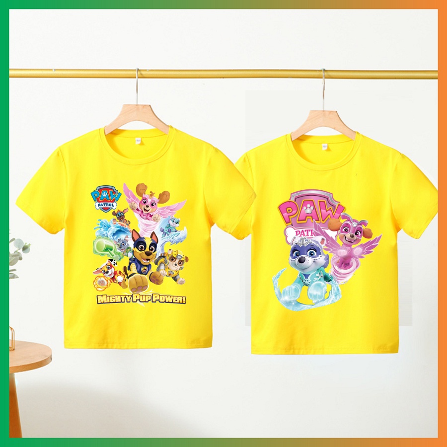 Sale 50% Áo thun trẻ em in hình Đội Chó cứu hộ Paw Patrol màu vàng siêu đẹp