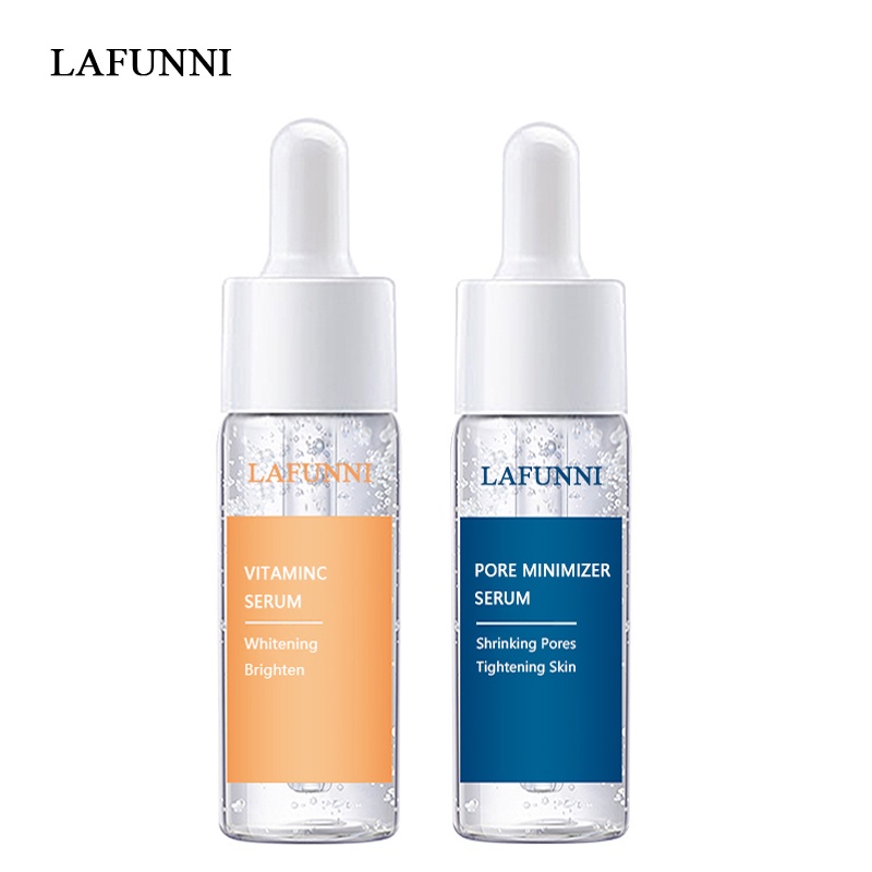 (Hàng Mới Về) Set 2 Lọ Serum Vitamin C Làm Trắng Da + Se Khít Lỗ Chân Lông Lafunni