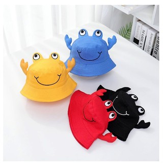 Mũ Hình Chú Cua Siêu Ngộ Nghĩnh Cho Bé, Nón Vải Vành Tròn Hình Cua Cho Bé Trai Bé Gái
