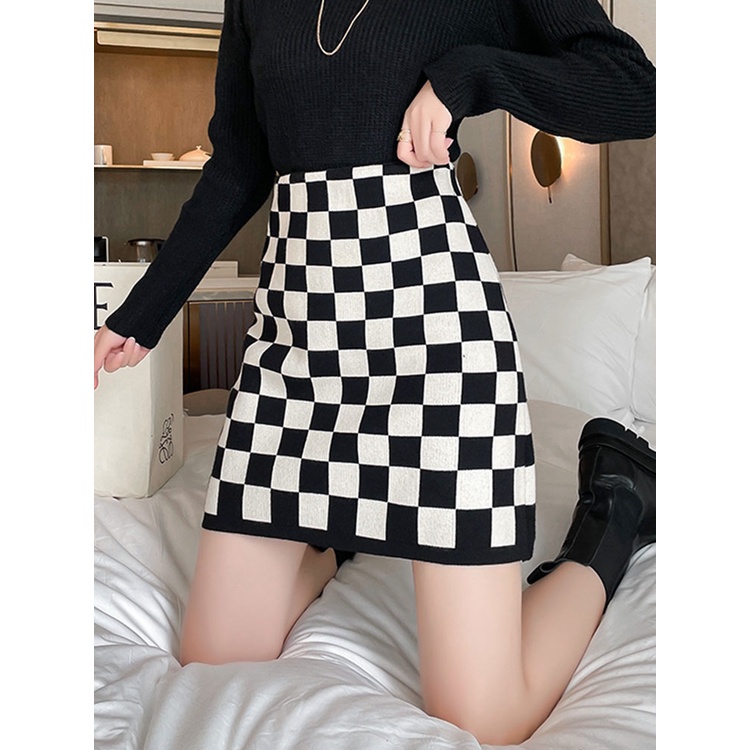 Porozi  Chân váy nữ  dáng chữ A cạp cao phong cách Hàn Quốc có 2 màu