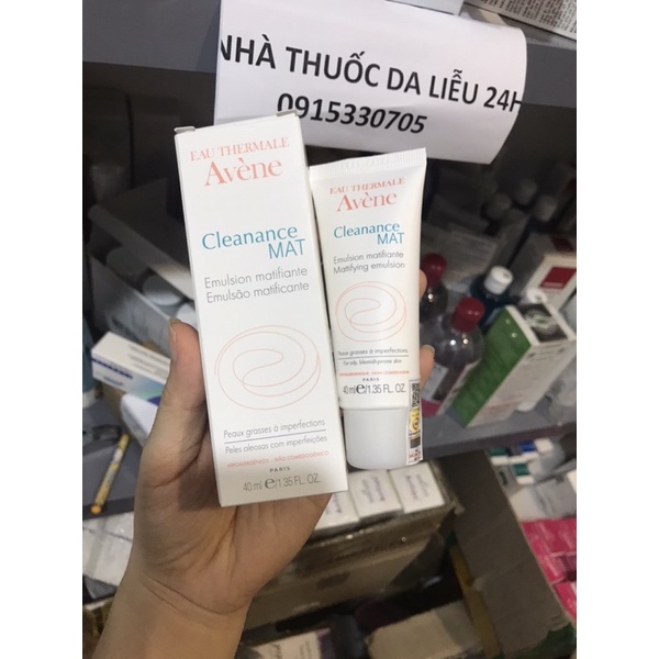 Nhũ tương giảm nhờn mụn da nhạy cảm Avene Cleanance Mat Emulsion 40ml