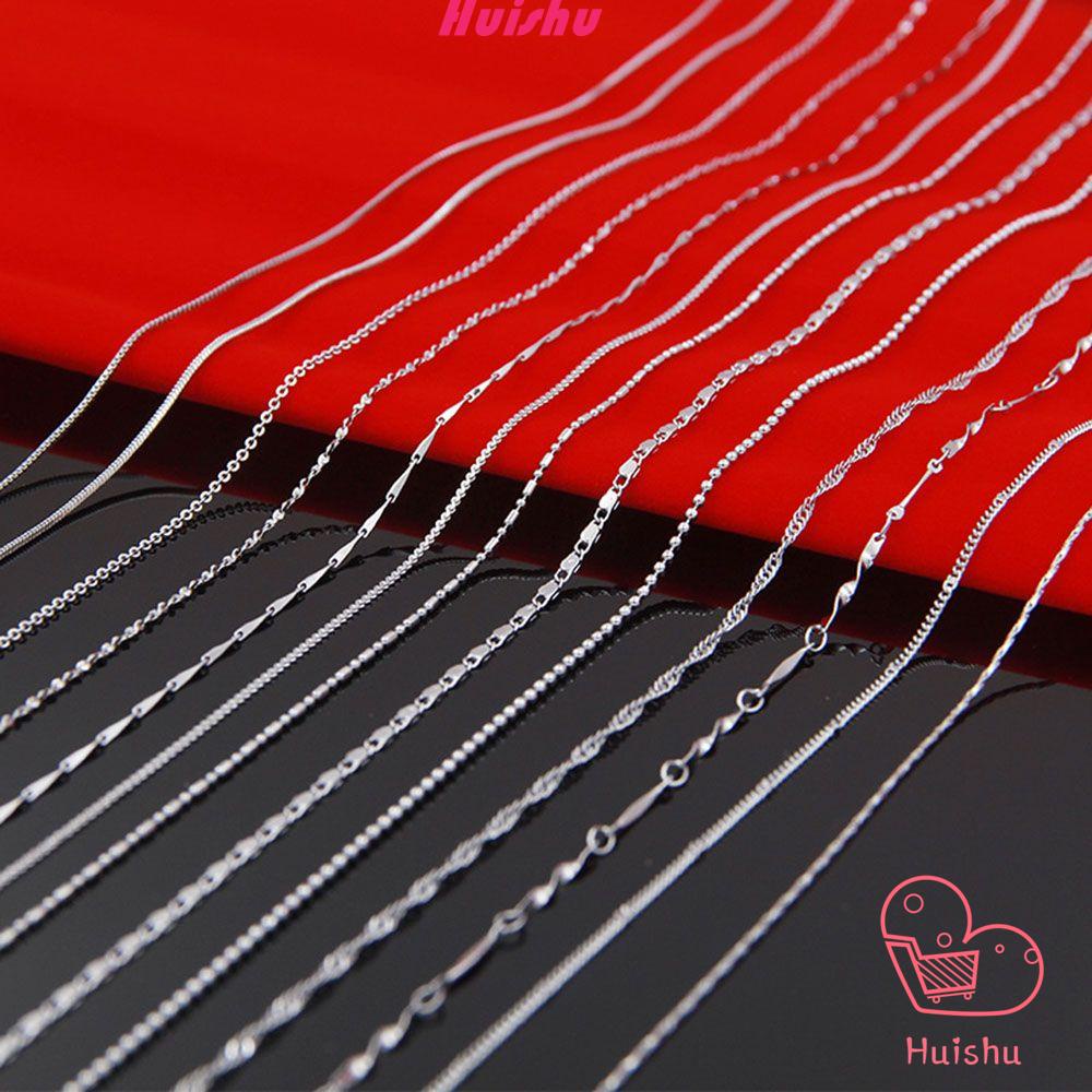 Vòng cổ chuỗi xích 18inch chất liệu bạc 925 thời trang cho nữ nam