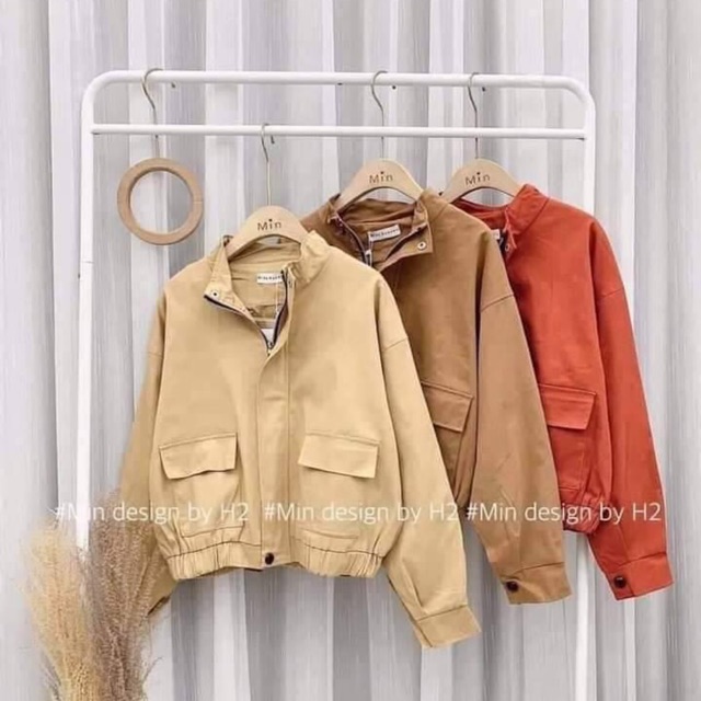 Áo khoác kaki 2 túi hộp trơn siêu hot