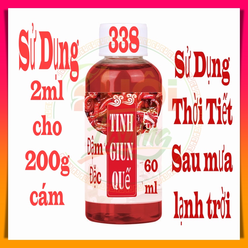 Tinh mùi câu cá 338, vị Khoai mật lúa mạch,Đường đen, Hoa quả chua, Tinh giun quế, Đậm đặc tiết kiệm- Khôi Fishing