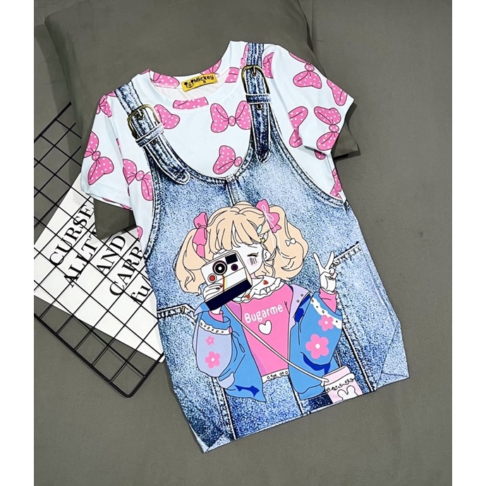 Đầm Thun lạnh giả JEAN cho bé 10kg tới 21kg