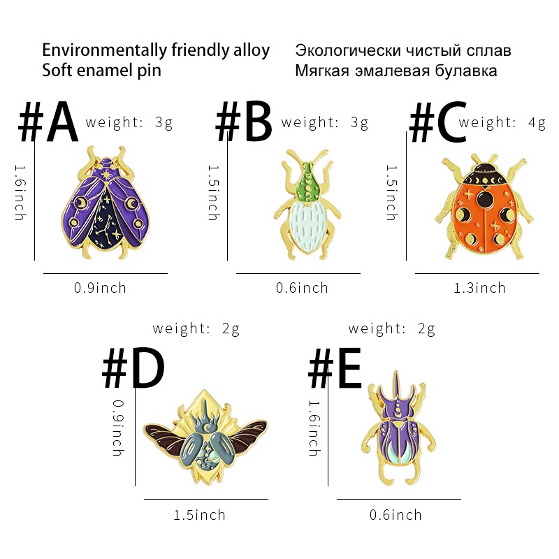 Trâm cài áo hình bọ cánh cứng dễ thương