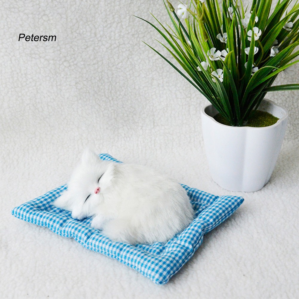 Đồ trang trí xe hơi hình chú mèo nằm ngủ trên xe đáng yêu