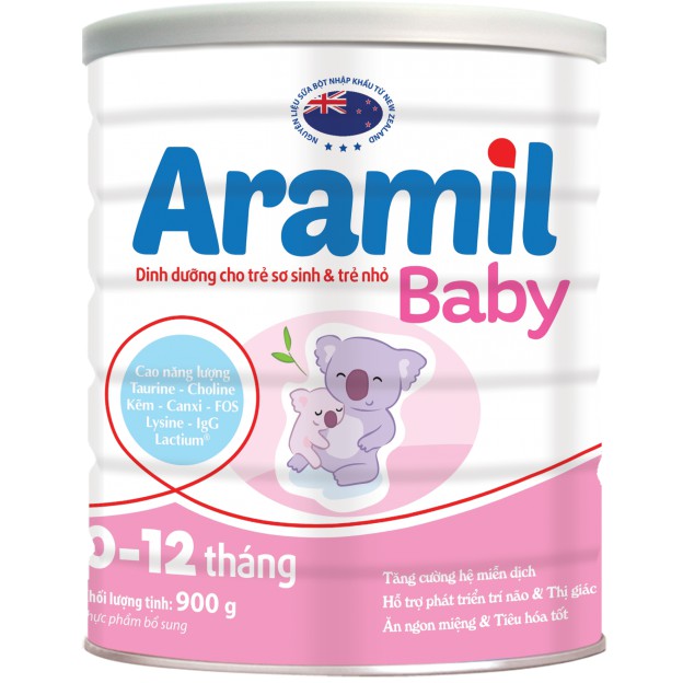 Sữa Aramil Baby 900g trị biếng ăn, còi xương, suy dinh dưỡng