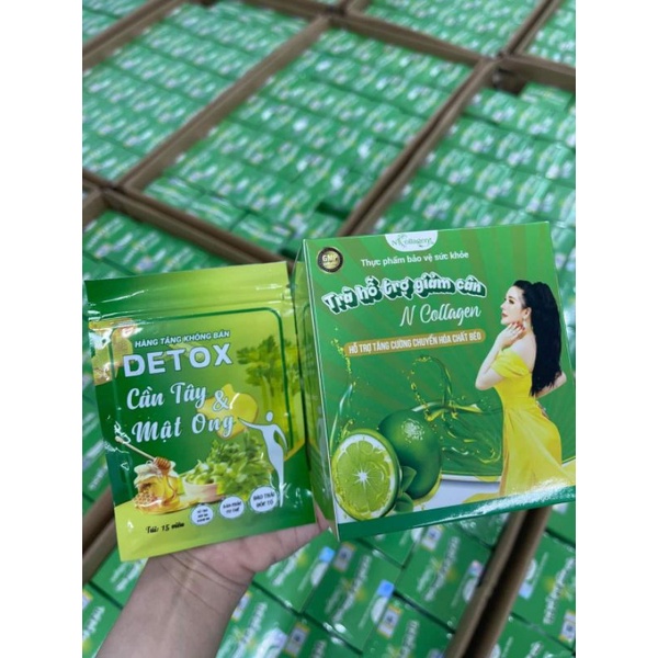(Chính Hãng)Ditox Chanh Giảm Cân Ncollagen_TRẦN BÍCH NGÂN[TẶNG KÈM GÓI DITOX CẦN TÂY]