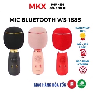 Micro karaoke kèm loa bluetooth MEKAXO WS 1885 dòng không dây mới nhất