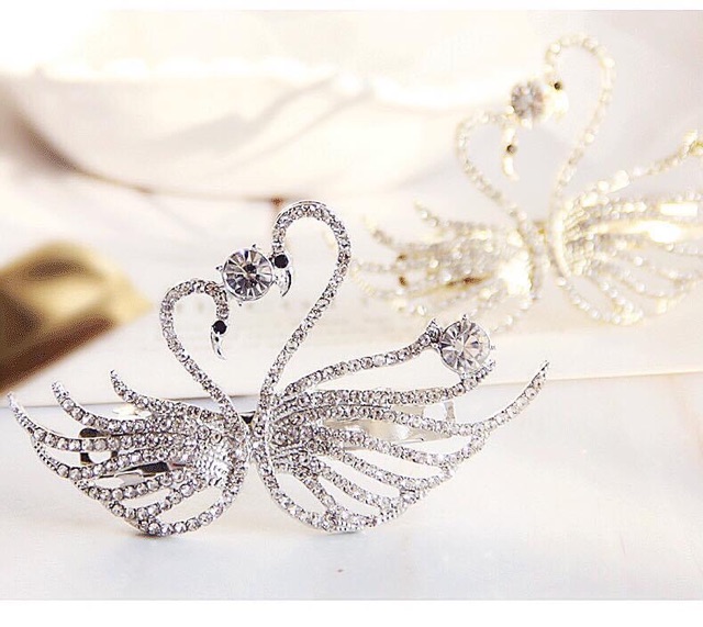 *kẹp tóc Hàn Quốc hình đôi thiên nga trắng