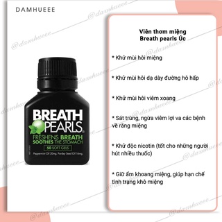 Viên thơm miệng Breath pearls Úc