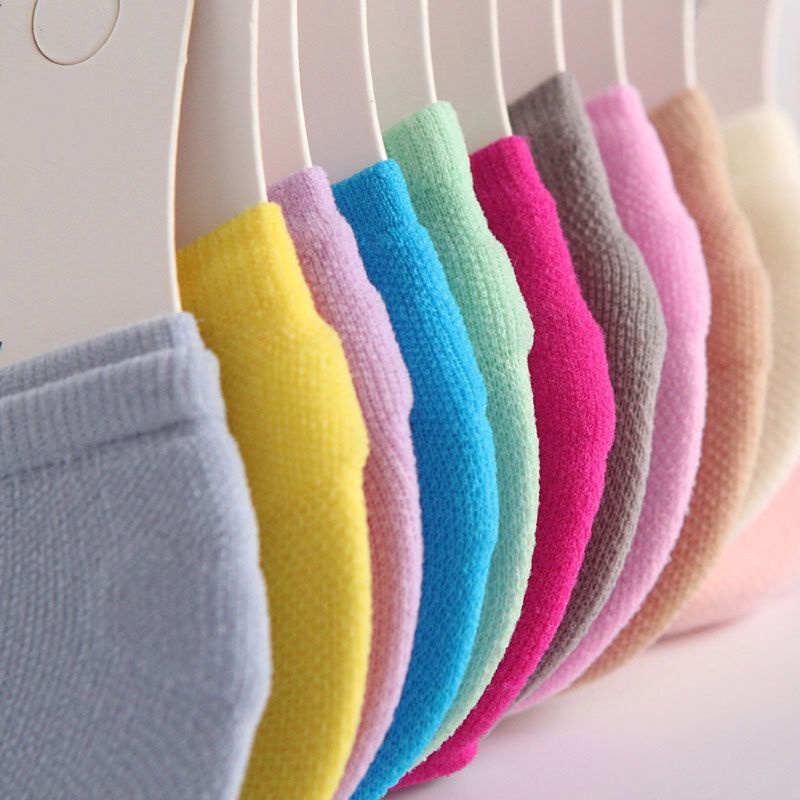 Set 10 Đôi Vớ Cổ Thấp Chống Trượt Màu Sắc Ngọt Ngào Cho Nữ