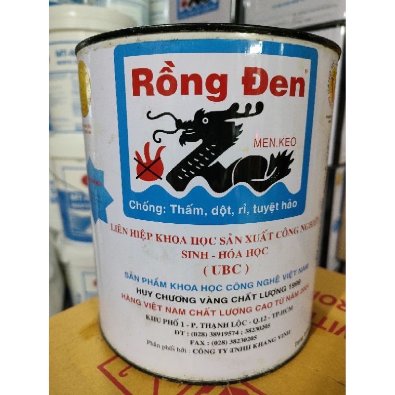 Sơn Chống Dột Chống Thấm Rỉ Nhà Cửa Mái Tôn Ban Công Tàu Thuyền Rồng Đen 2kg