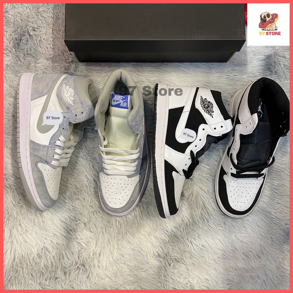 Giày jd cao cổ, giày jordan hyper royal + panda cao cổ nam - nữ