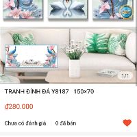 Combo 4 bức tranh đính đá