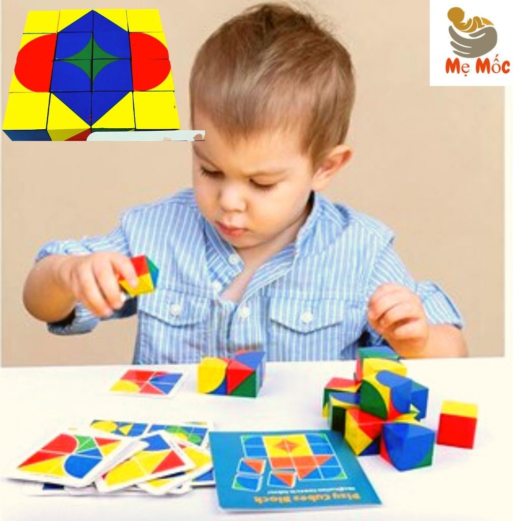 Đồ Chơi Gỗ Thông Minh Rèn Luyện Tư Duy Hình Khối Không Gian Đa Chiều-Lập Phương pixy - Pixy Cubes Block [Shop Mẹ Mốc]