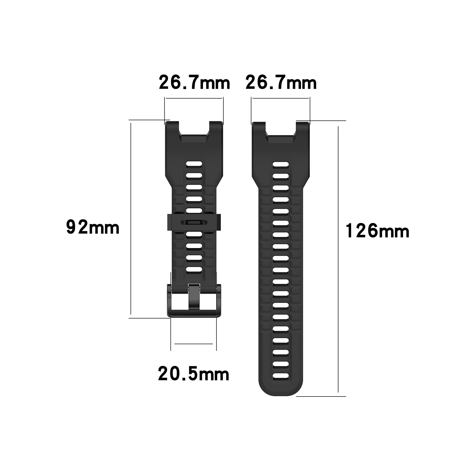 Dây Đeo Thay Thế Chất Liệu Silicon Màu Trơn Cho Đồng Hồ Thông Minh Mihan1