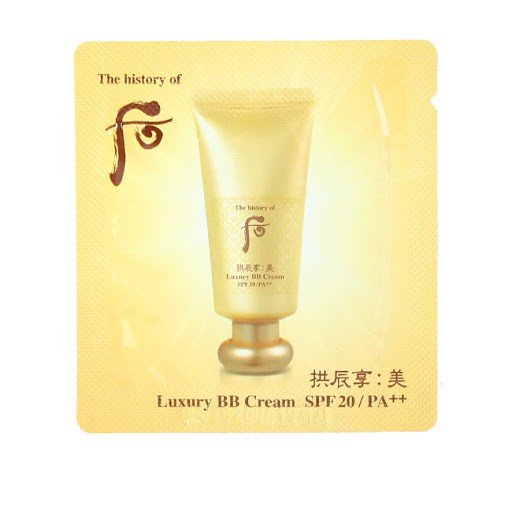 [1ml] Kem trang điểm siêu tự nhiên Whoo Mi Luxury BB Cream che khuyết điểm, dưỡng ẩm và chống nắng