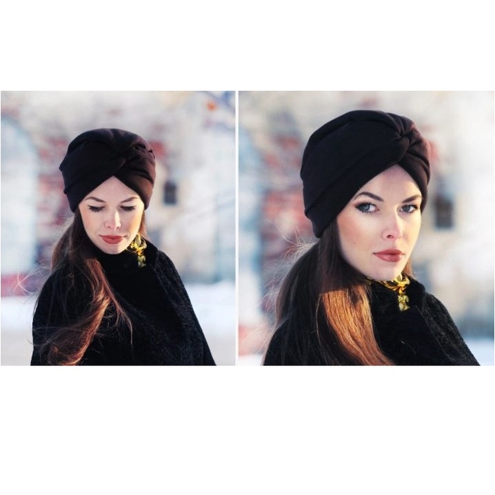 💥HÀNG CÓ SẴN💥 Mũ Turban xếp tầng nhiều màu sắc đầy Cá tính cho nữ Đen Trắng Đỏ Cam Vàng Xanh Dương Lá 💥CHỌN MẪU💥001607