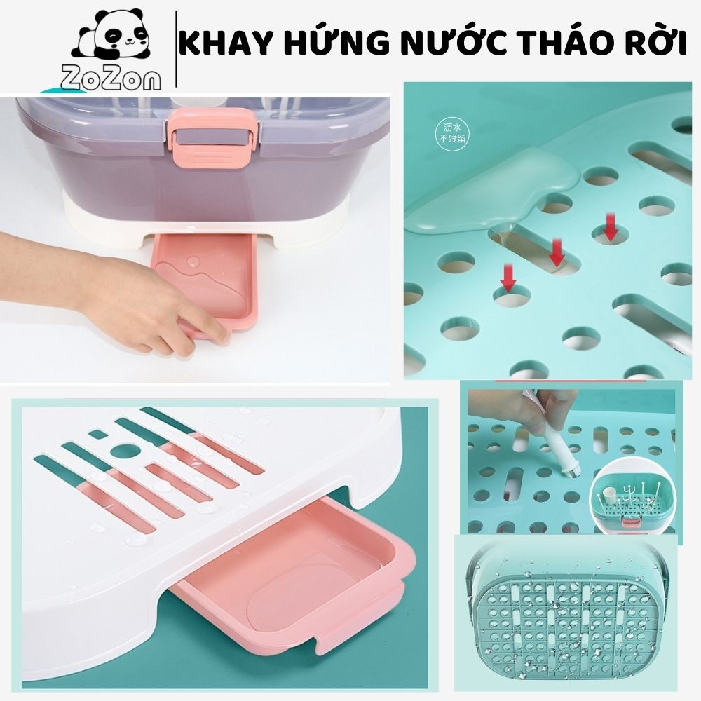 Giá úp bình sữa cho be Jupin mẫu mới nhat 2021 có 2 van thoát hơi ẩm bao hanh 3 thang CHINH HANG phan phoi boi zozon