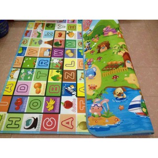 Thảm chơi Maboshi 2 mặt ngộ nghĩnh tặng quà (2,5m x 2m)