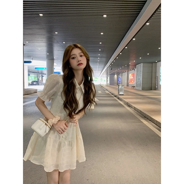 Váy babydoll tay phồng có cổ ullzang siêu đáng iuu 🎀