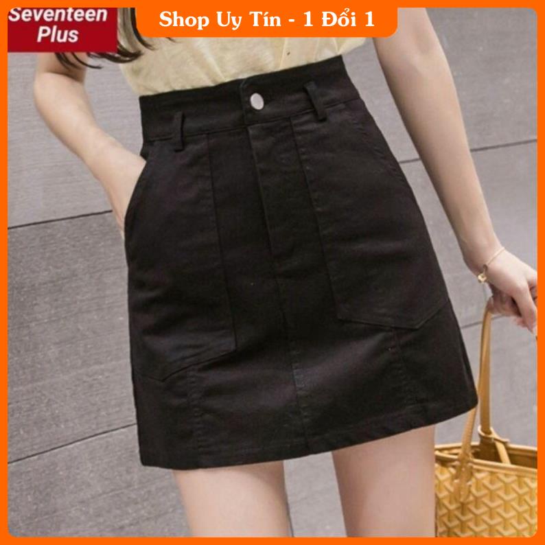CHÂN VÁY KAKI CHỮ A HAI TÚI LỚN M15 -IB