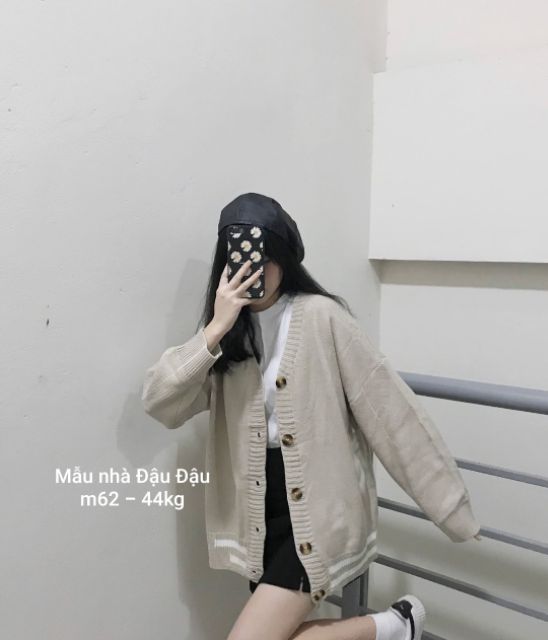 Áo khoác len cardigan nữ dáng rộng cổ chữ v ulzzang hàn quốc siêu xinh  - 051 | BigBuy360 - bigbuy360.vn