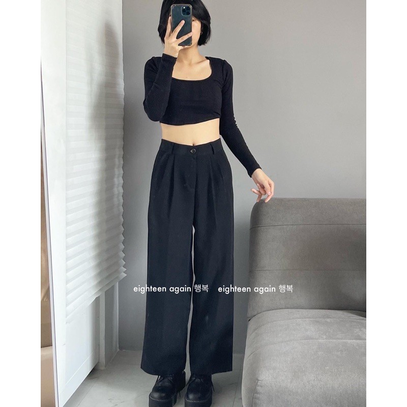 [Mã SKAMSALE06 giảm 10% tối đa 100K đơn 150K] RULI PANTS (form suông) | BigBuy360 - bigbuy360.vn