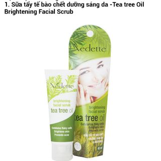 Sữa tẩy tế bào chết dưỡng sáng da -Tea tree Oil Brightening Facial Scrub


45ml