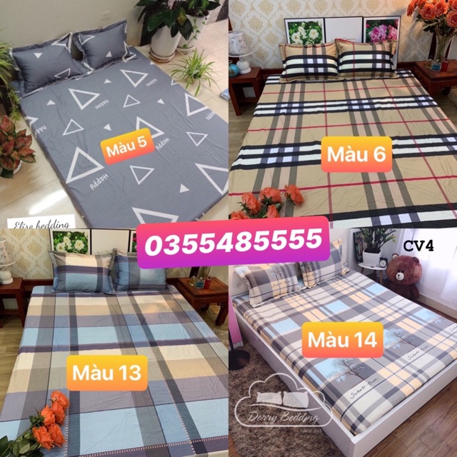 Bộ Ga Gối Cotton 100% Cao Cấp Mẫu Mới 2020