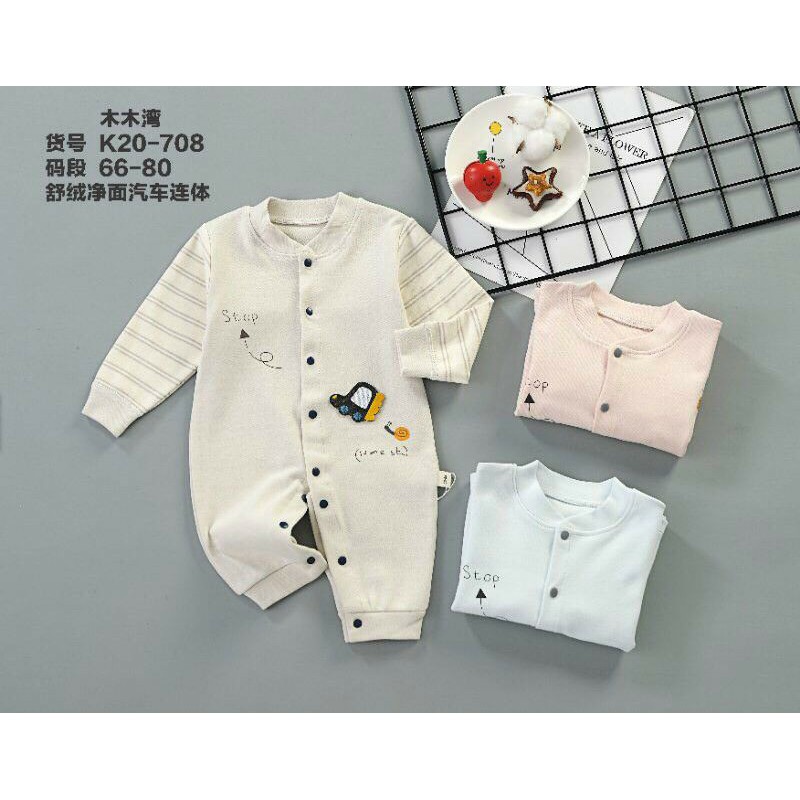 Bodysuit cotton  dày Quảng Châu cho bé sơ sinh 3-7kg