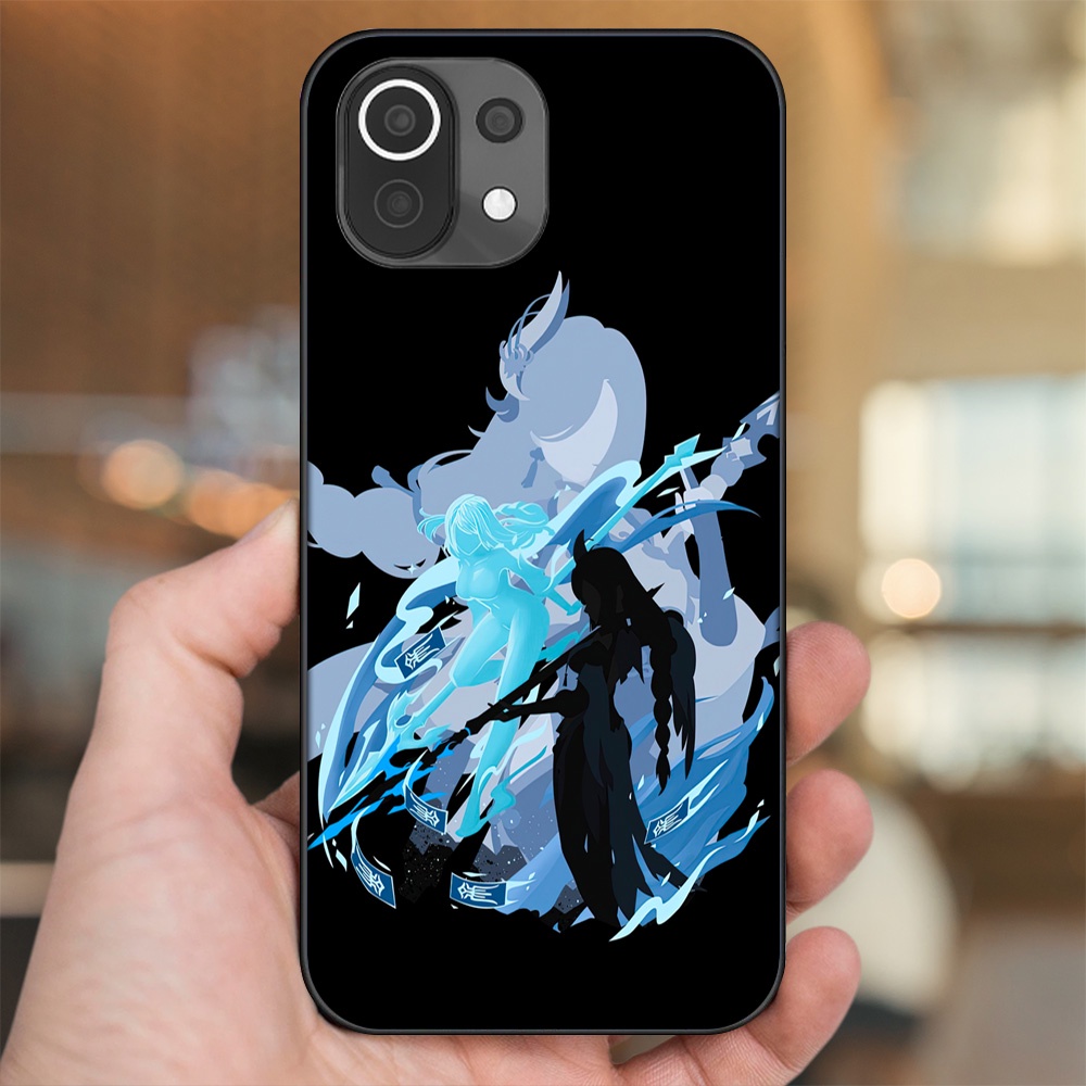 Ốp lưng Xiaomi Mi 11 Lite viền đen in hình Shenhe Genshin Impact
