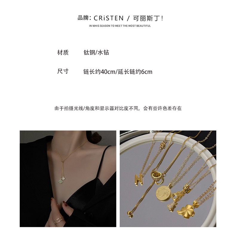 Vòng cổ Thép Titan Không Gỉ Nhẹ Sang Trọng Thời Trang Mùa Hè