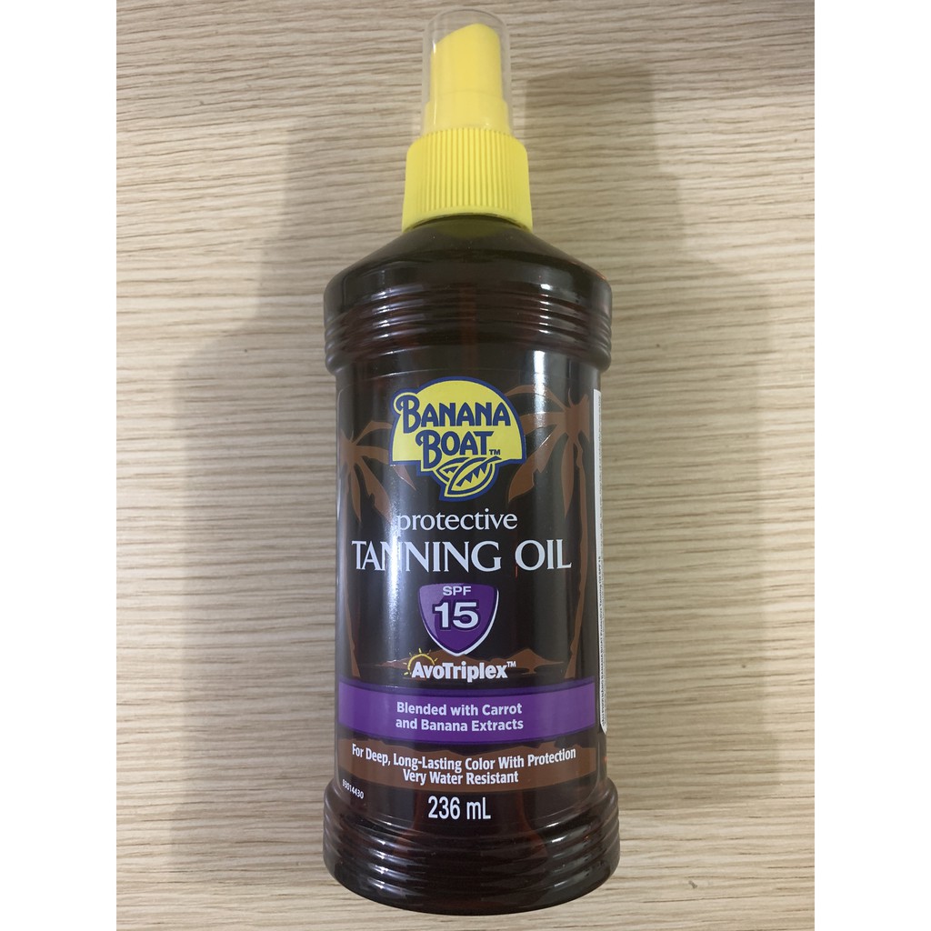 [USA] Tanning Oil SPF4 - SPF8 - SPF15 - 326ml (dầu phơi nắng Banana Boat)