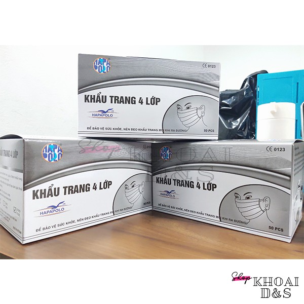 Khẩu Trang Y Tế 4 Lớp, Một Hộp 50 Chiếc Kháng Khuẩn Kháng Bụi Bẩn, Chống Bệnh Về Đường Lây Nhiễm