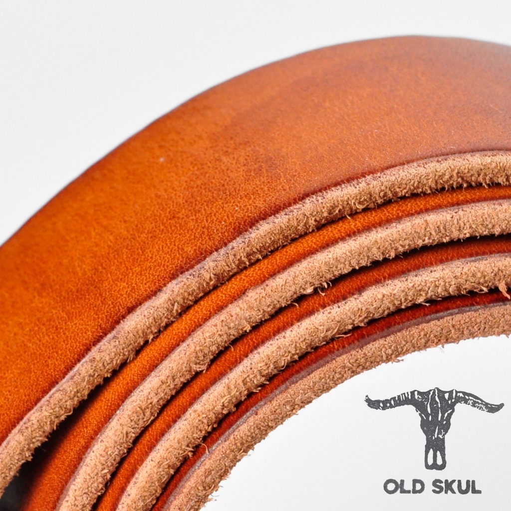 Dây thắt lưng nam da bò veg bản 34mm, khóa bập đồng thau đúc đặc hình thổ dân da đỏ kiểu cổ xưa cực chất DL199