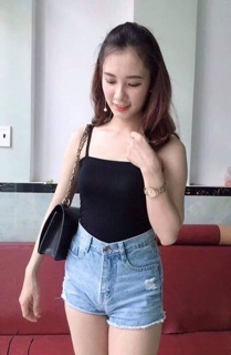 Áo 2 dây crotop cổ ngang