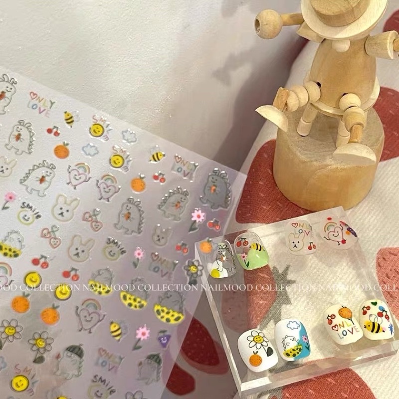 Sticker dán móng hình con vật cute