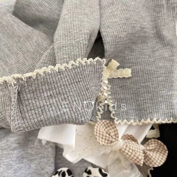 Quần Legging Lưng Cao Đính Nơ Xinh Xắn Cho Bé Gái