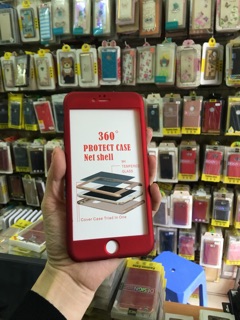 Combo: 3 món ( ốp ip6plus đỏ; ip7 plus gold;kính trắng 7+)