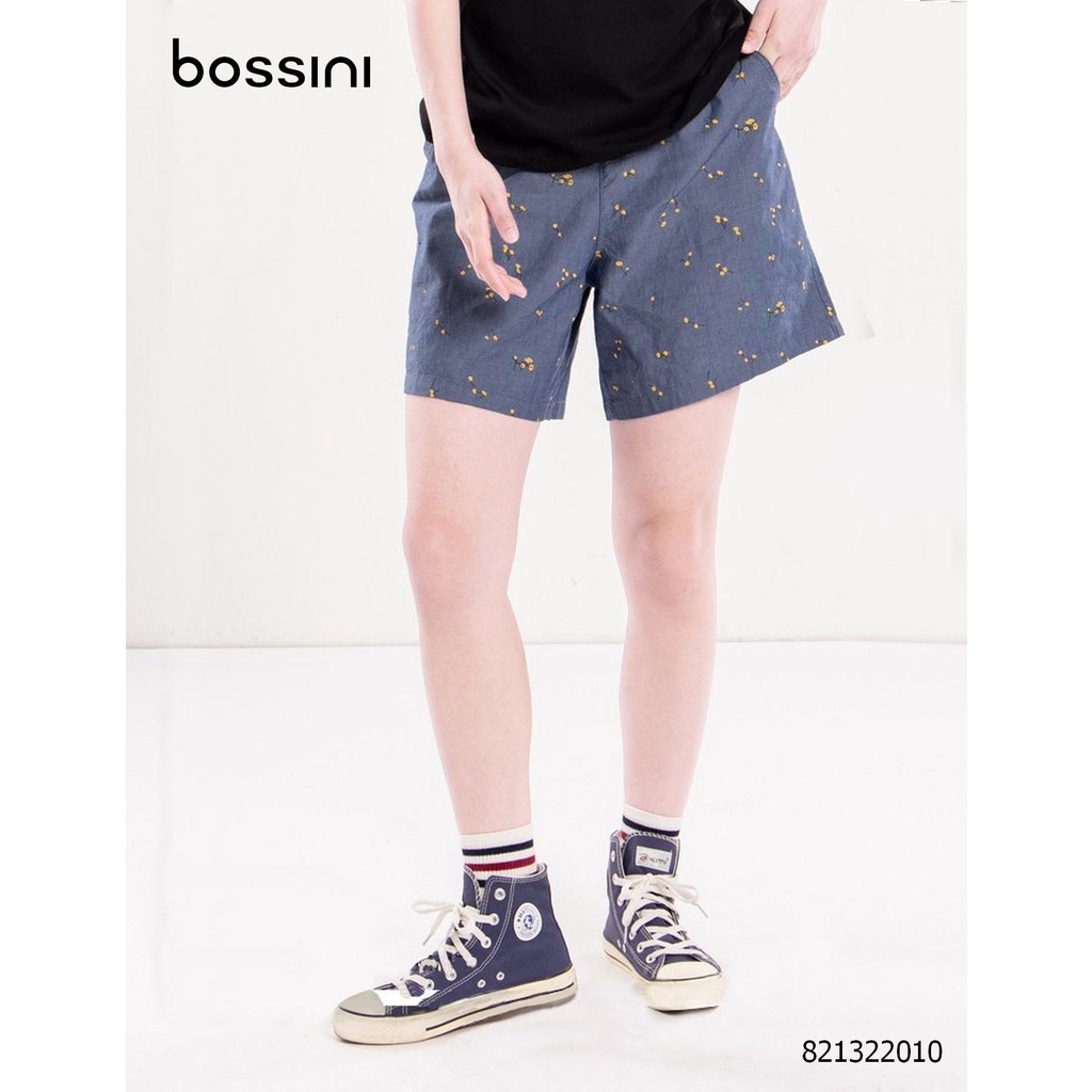 Quần short nữ lưng thun họa tiết hoa mai Bossini 821322010