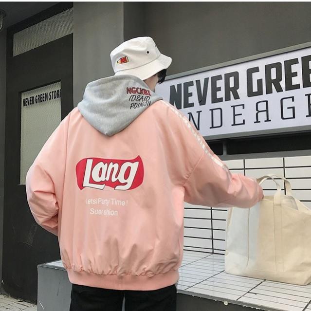 (HÀNG ORDER) ÁO KHOÁC UNISEX NAM NỮ VẢI DÙ FORM RỘNG CÓ NÓN VẢI HÀN QUỐC
