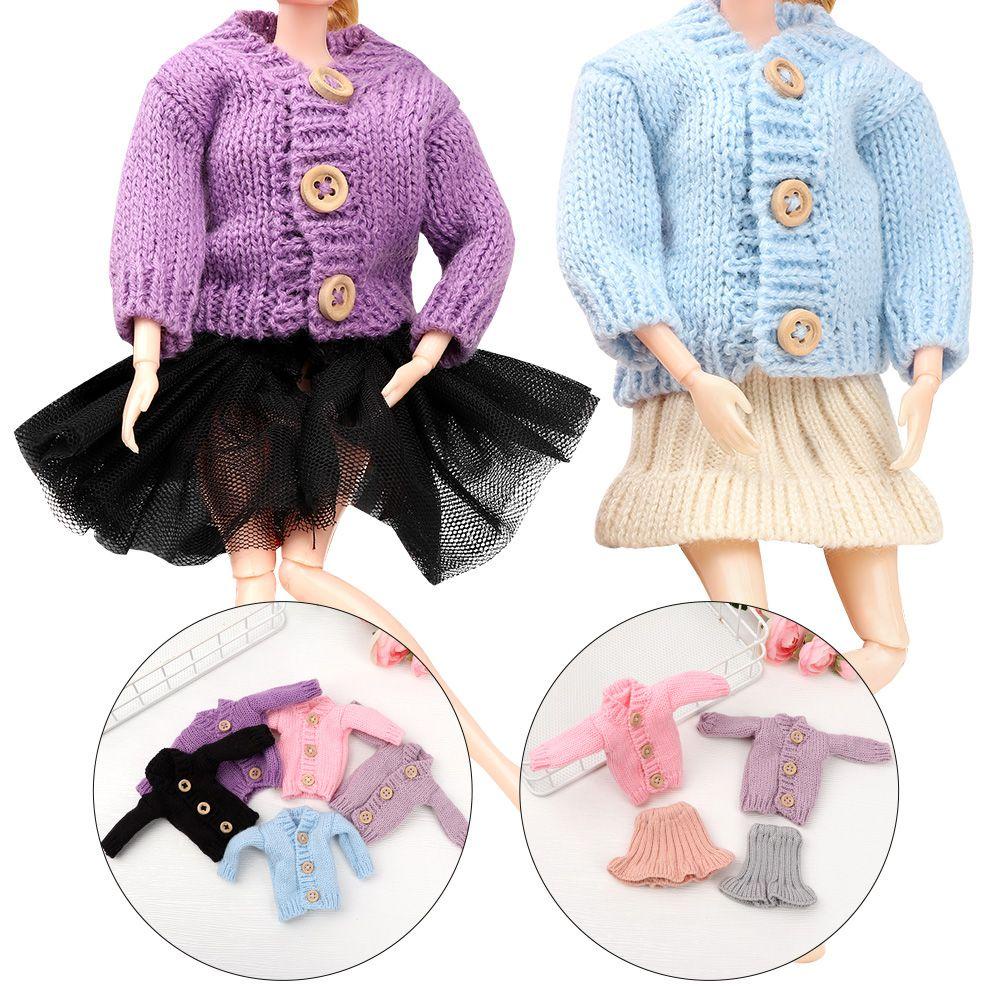 RAINBOW 1 Bộ Áo Len Dệt Kim Thủ Công Nhiều Màu Sắc Giản Dị