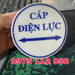 Mốc sứ cảnh báo cáp điện lực,mốc sứ báo cáp điện