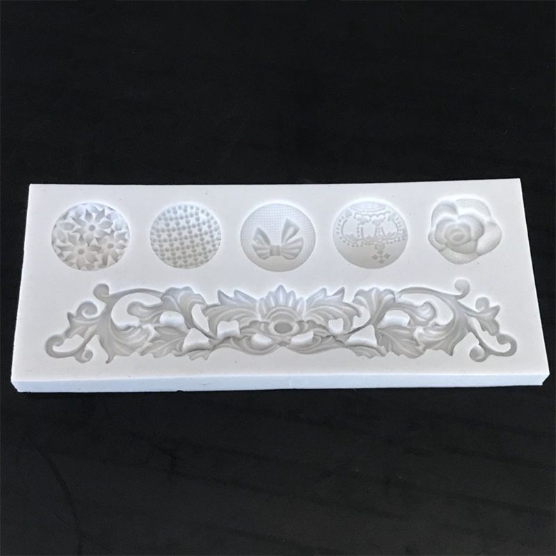 Khuôn Silicone Tạo Hình Trang Trí Bánh Kem Diy Baroque